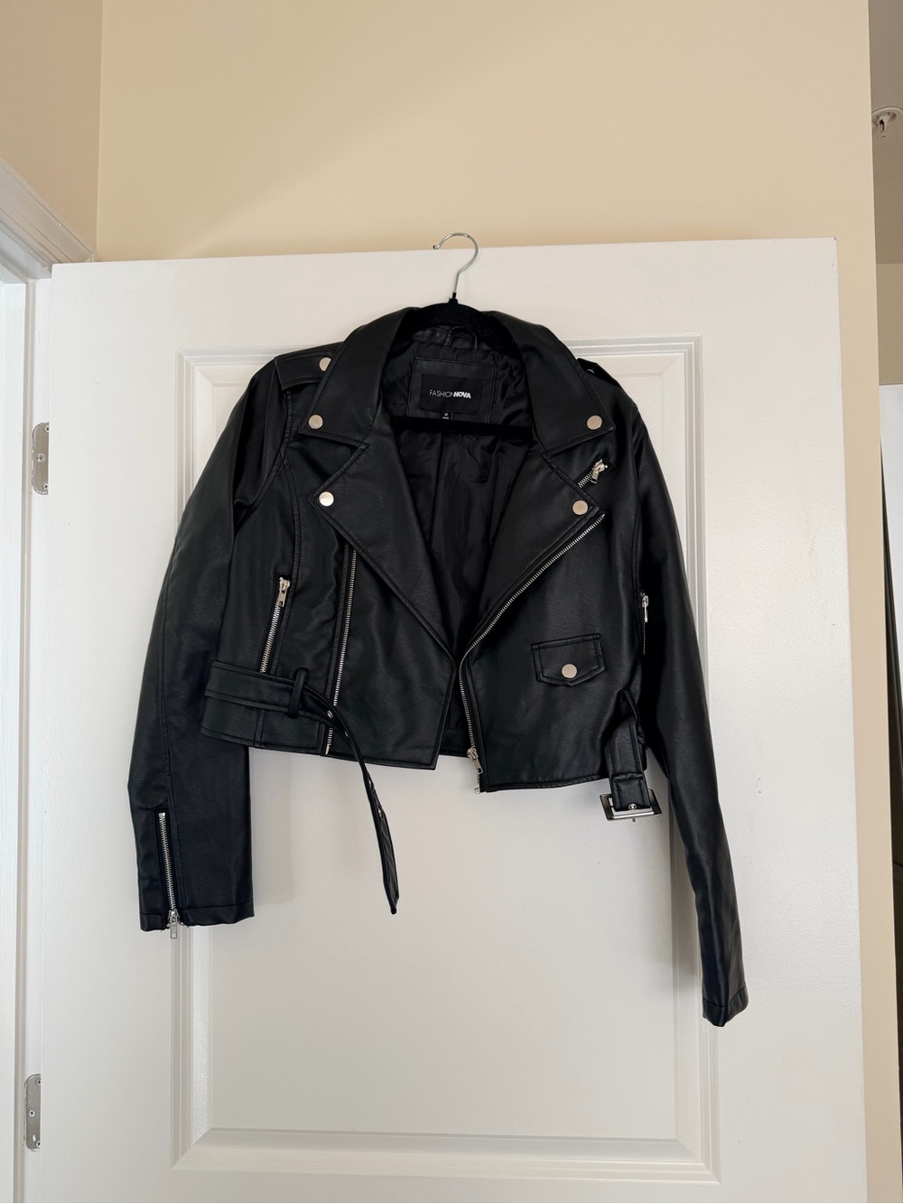 Black Faux Leather Moto Jacket - Fashion Nova